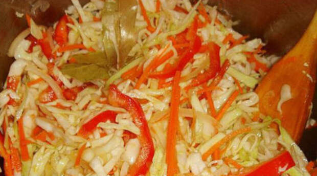 Маринованная капуста с болгарским перцем. Обалденный вкус!