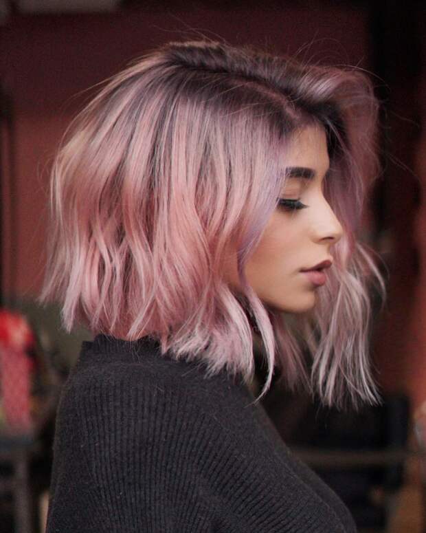 Розовый цвет волос фото 5