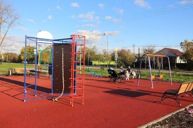 В станице Гиагинской завершено благоустройство спортивно-игровой площадки