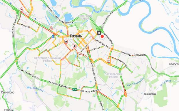 9 баллов: утром 12 февраля Рязань вновь встала в пробках из-за снега на дорогах