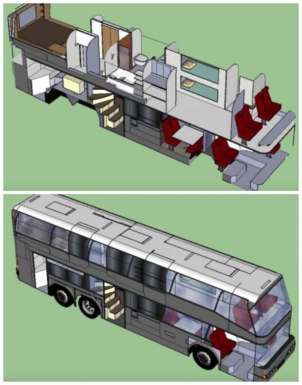 Проект превращения автобуса в настоящий дом на колесах. | Фото: tips-and-tricks.co.