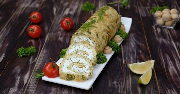 Рулет из кабачков с творогом и сыром: вкусная и полезная закуска