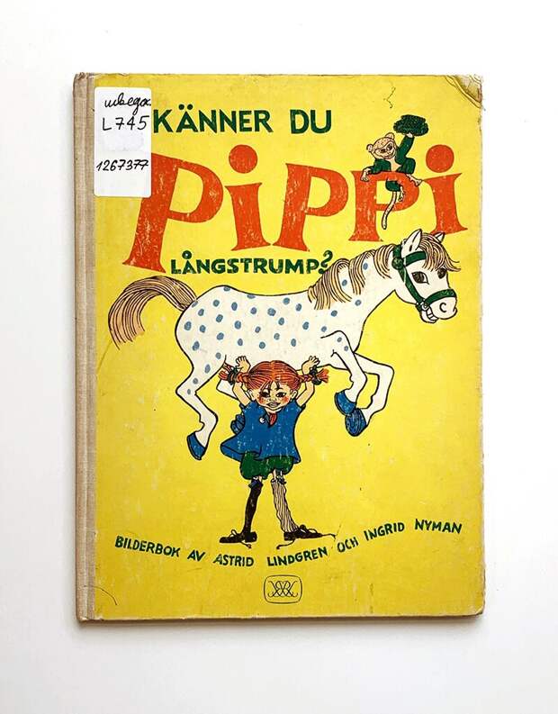 Lindgren, Astrid. Nyman, Ingrid. Känner du Pippi Långstrump? Stockholm. Rabén & Sjögren. 1964