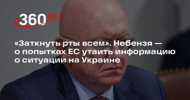 Небензя: ЕС затыкает рты даже своим гражданам, доносящим правду об Украине