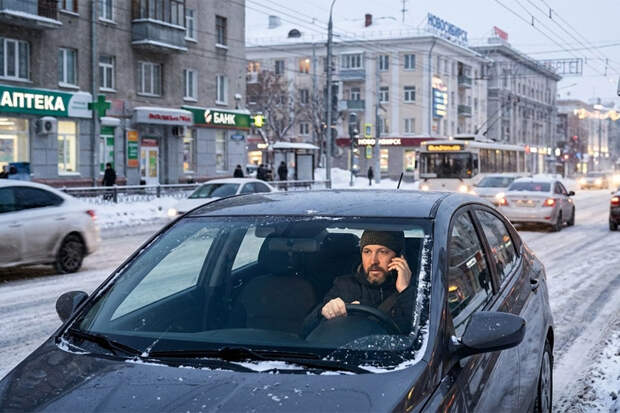 В Новосибирске число штрафов за телефон за рулем выросло в 50 раз