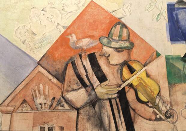 Фрагмент панно декораций Еврейского камерного театра. 1920. Марк Шагал