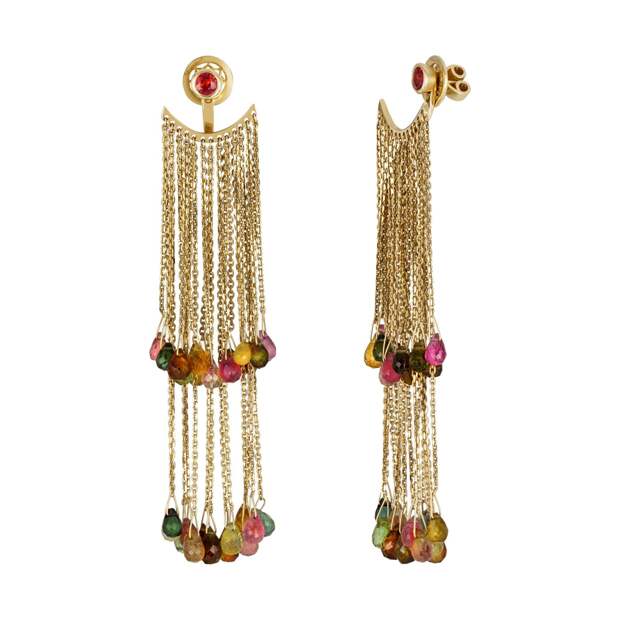Серьги-джекеты (золото, турамалины), Dzhanelli Jewellery, 350 000 руб., (Dzhanelli Jewellery)