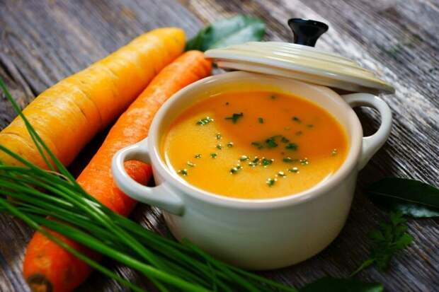 Морковный суп-пюре СВЧ-печь, блюда, блюда из микроволновки, еда, кухня, микроволновка