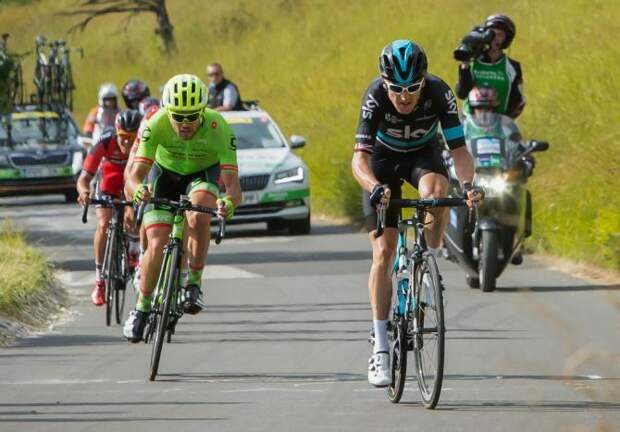 Герайнт Томас (Team Sky) и Патрик Бевин (Cannondale-Drapac) (фото: Prudential RideLondon)