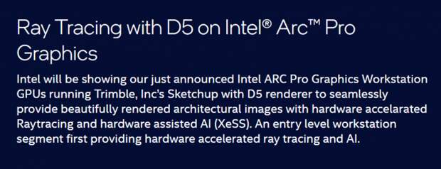 Intel представит на следующей неделе профессиональную графику Arc Pro для рабочих станций