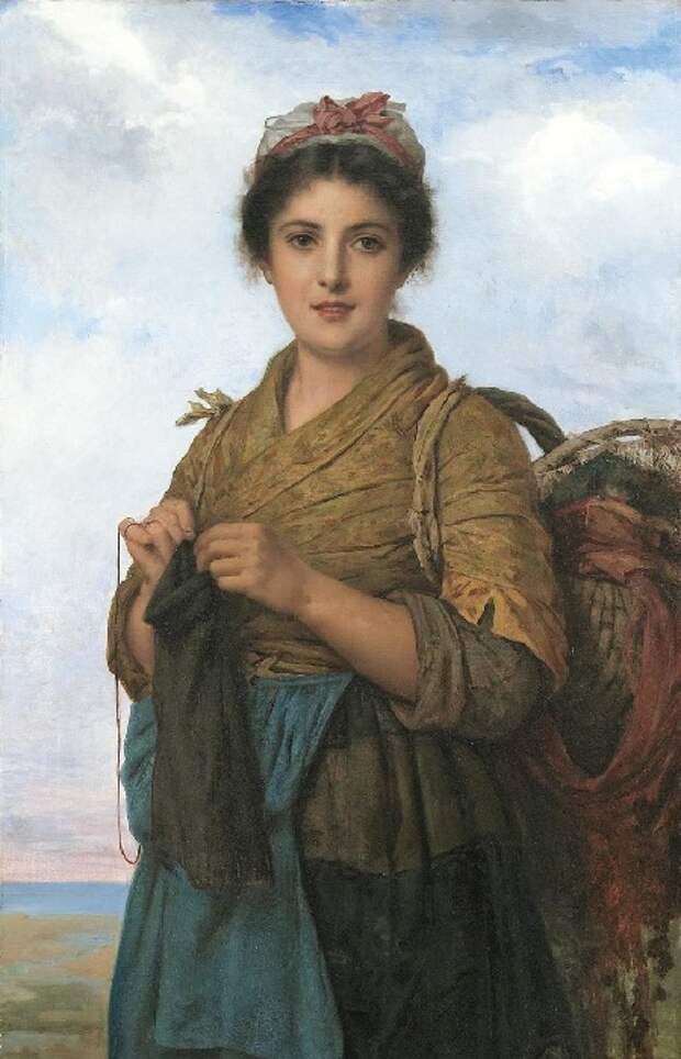 Молодая швея (The Young Seamstress). Автор: Leon Bazile Perrault.