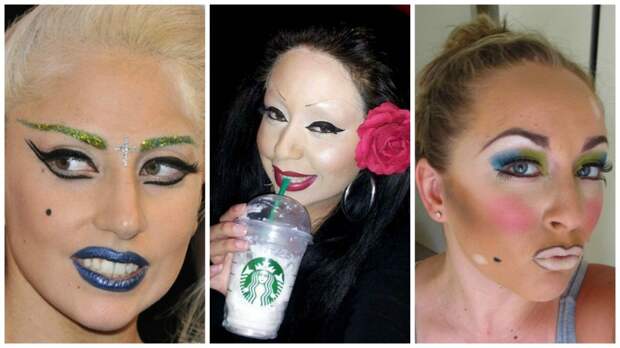 Картинки по запросу самый ужасный макияж в мире