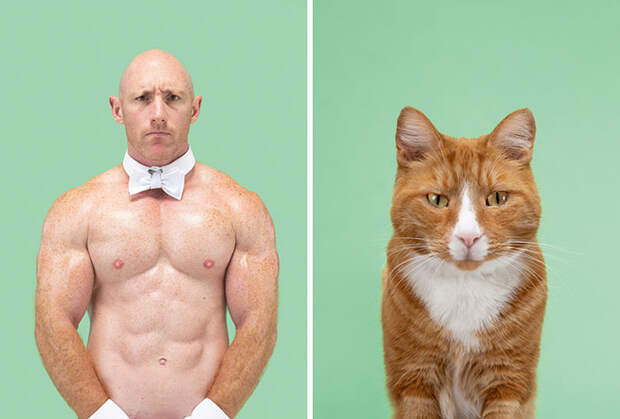 Фотограф делает снимки людей и котов, которые выглядят как двойники | Канобу - Изображение 16
