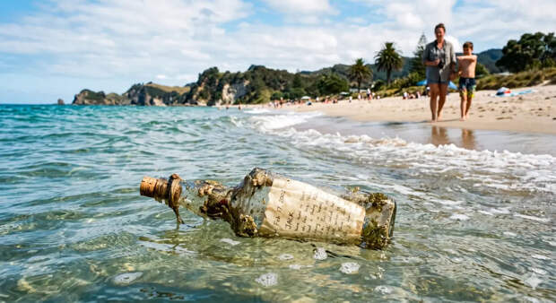 Как в "Детях капитана Гранта": в Новой Зеландии выловили бутылку с посланием