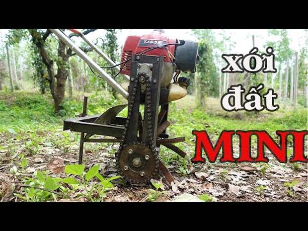 Tôi tự làm cho mình một máy xới đất mini từ động cơ hai thì @Creative DIY
