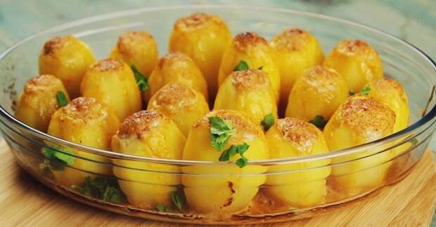 фаршированная картошка с грибами