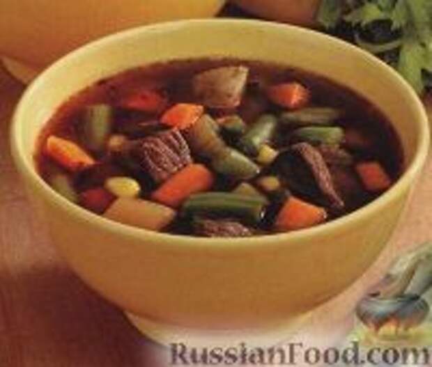 Фото к рецепту: Овощной суп с говядиной