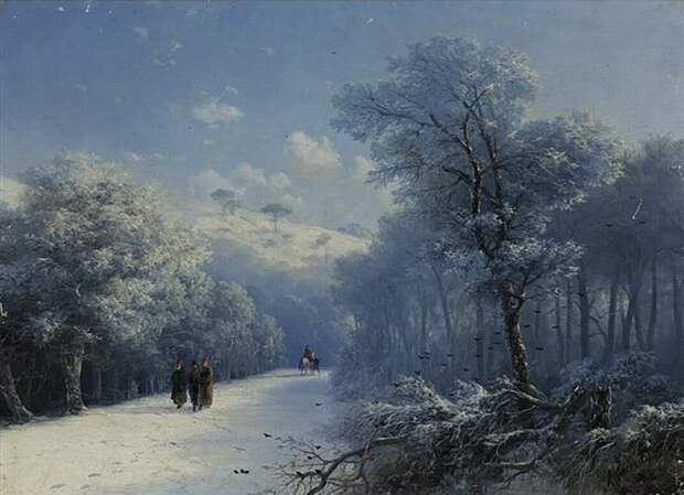 Иван Айвазовский. Зимний пейзаж. 1875. Частная коллекция