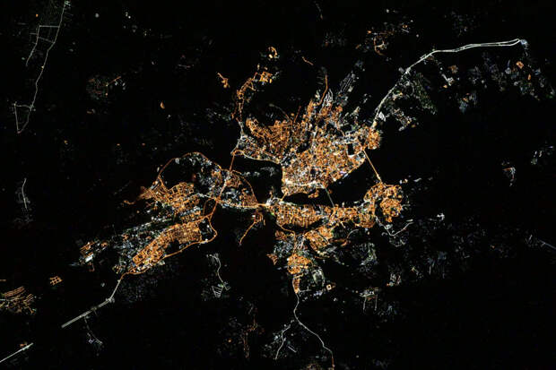 Красота зимней Сибири на фото глазами российских космонавтов. Фоторепортаж