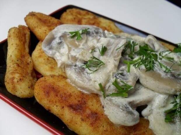ОРИГИНАЛЬНАЯ И ПРОСТАЯ ЗАКУСКА — КАРТОФЕЛЬНЫЕ ПАЛОЧКИ С ГРИБАМИ