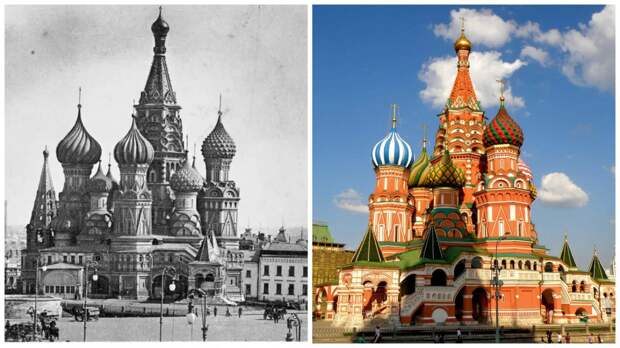 Москва тогда и сейчас интересное, москва, старые фото, фото