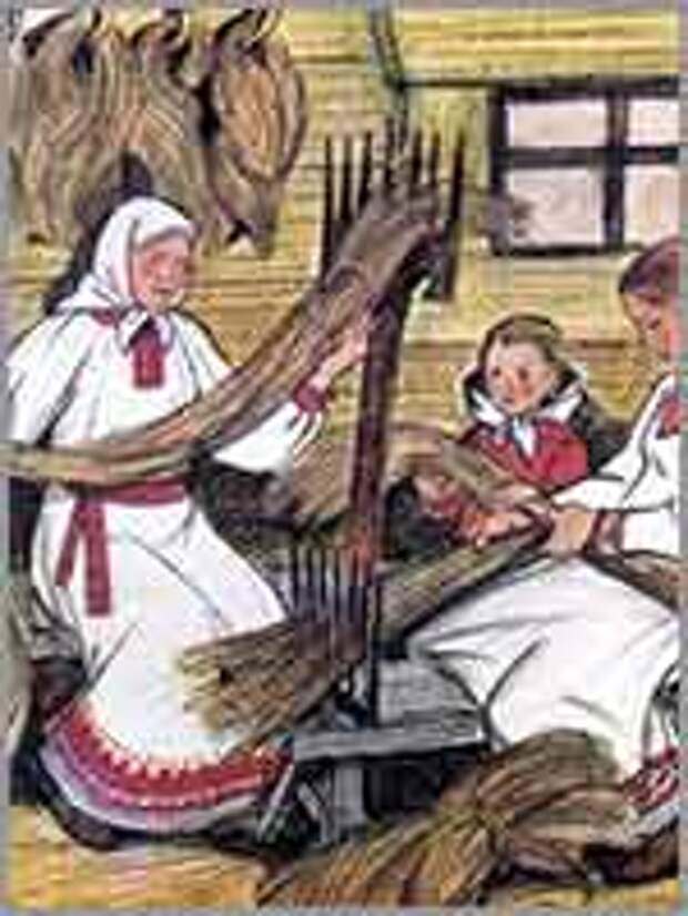Чесание льна