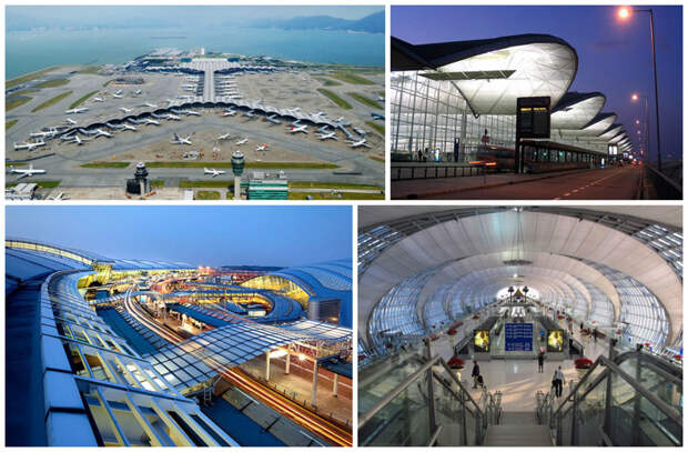 Аэропорт Чхеклапкок, Гонконг.  архитектура, аэропорты, красота, особенности