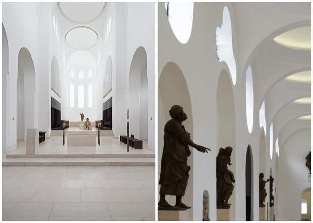 Благодаря белому цвету старинные статуи и арочные пролеты выглядят более впечатляюще.