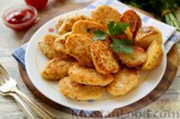 Фото к рецепту: Куриные оладьи с молоком