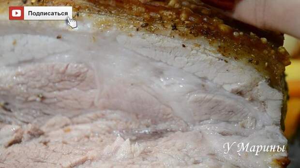 Сочная свинина с хрустящей корочкой в духовке Видео рецепт, Кулинария, Рецепт, Видео, Длиннопост, Еда, Свинина, Духовка, Овощи, Мясо