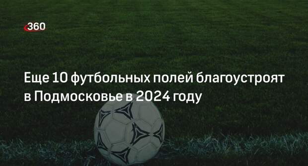 Еще 10 футбольных полей благоустроят в Подмосковье в 2024 году