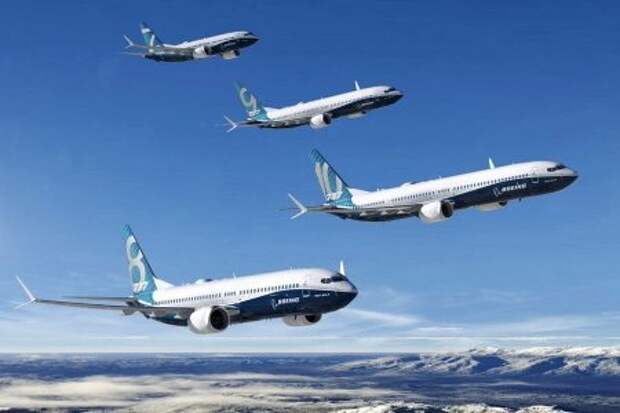 Четыре размерные версии Boeing 737 поколения MAX