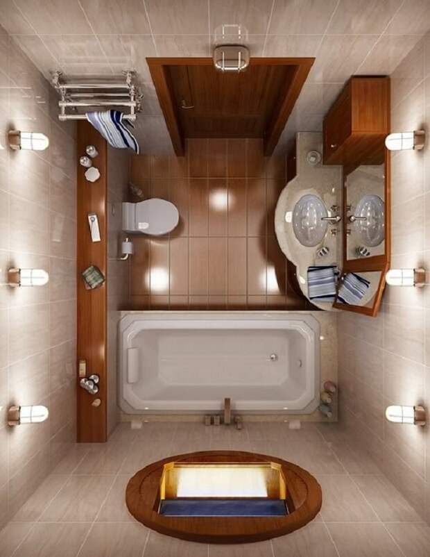 маленькая ванная комната в квартире