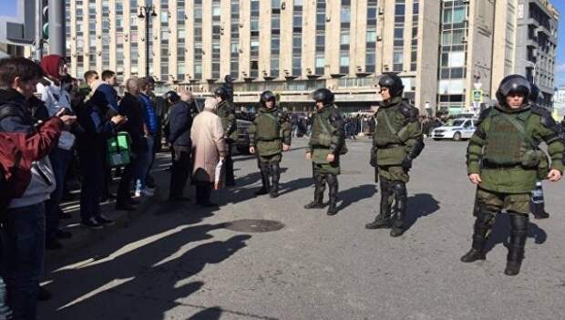 В центре Москвы проходит несанкционированная акция