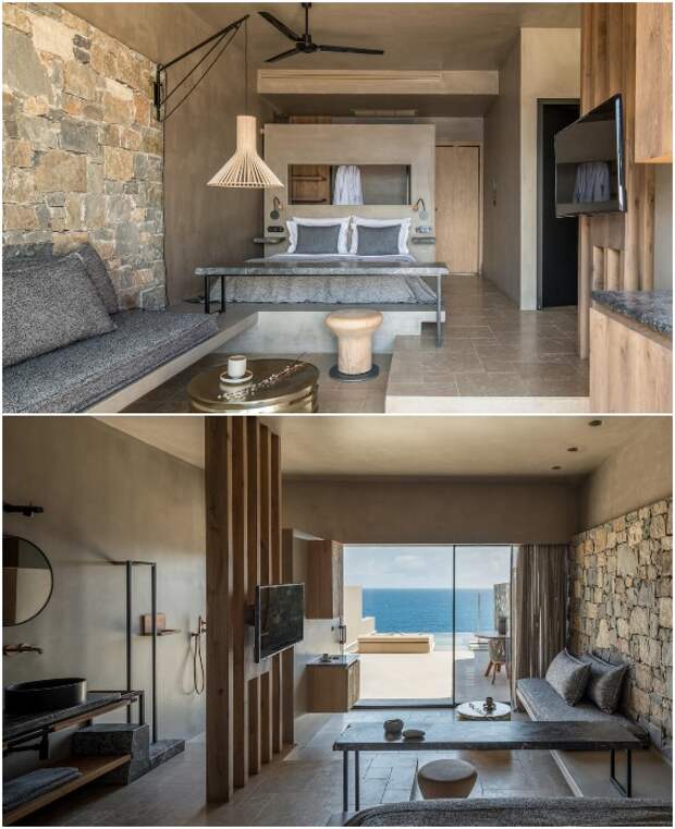 Все номера Acro Suites отличаются уникальным дизайном и потрясающим видом на Эгейское море (остров Крит, Греция).