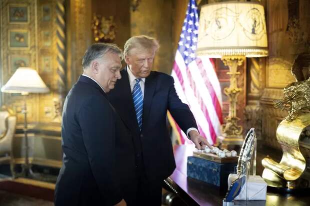 Трамп с Орбаном встретились на курорте Трампа Мар-а-Лаго в Палм-Бич, Флорида. © АНП / Агентство по охране окружающей среды