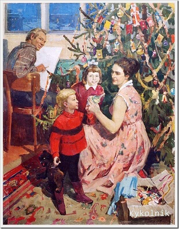 Гуляев Александр Георгиевич (Росия, 1917 - 1995) «Новый Год» 1967 Гуляев Александр Георгиевич (Росия, 1917 - 1995) «Новый Год» 1967