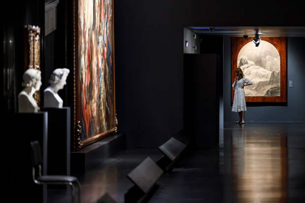 Экспозиция выставки «Карл Брюллов. Рим — Москва — Петербург»