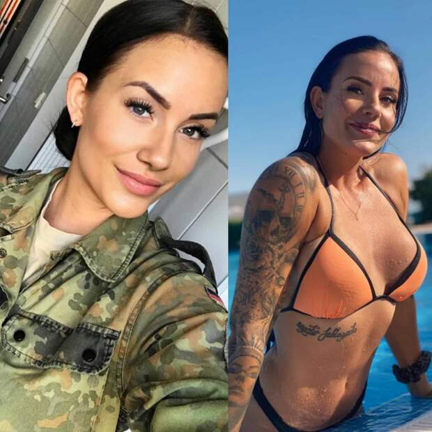Красивые девушки в униформе и без неё