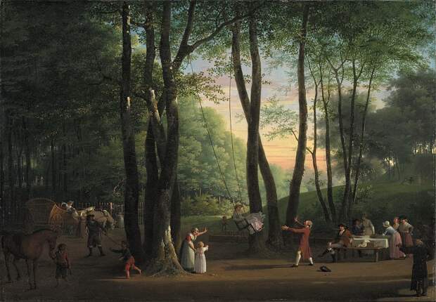 Копенгаген (СМК) Датская национальная галерея - Jens Juel (1745-1802) - The Dancing Glade at Sorgenfri North of Copenhag