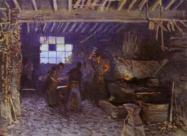 Forge at Marly le Roi - Альфред Сислей