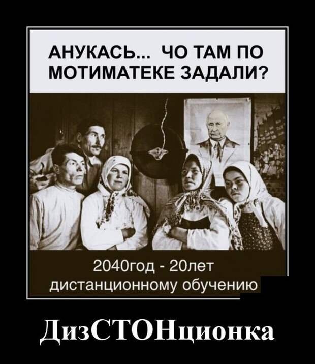 Демотиватор про дистанционное обучение