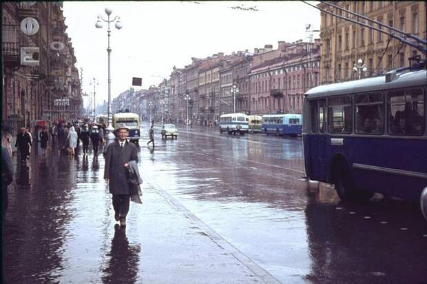 Ленинград после дождя СССР, дождь, ленинград