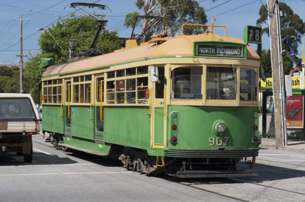 Старый трамвай в Мельбурне