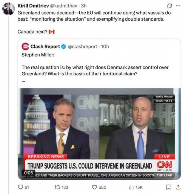 Дмитриев: США приняли решение по Гренландии | Русская весна