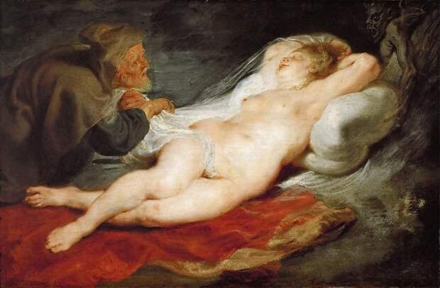 Музей истории искусств - Рубенс - Отшельник и спящая Анжелика