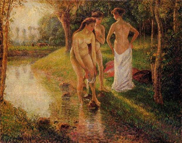 Bathers. (1896). Писсарро, Камиль