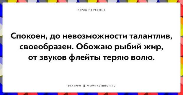 20 незабываемых перлов из резюме оригинальных людей 20 незабываемых перлов из резюме оригинальных людей