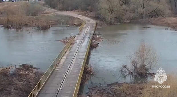 В Тульской области два низководных моста освободились от воды