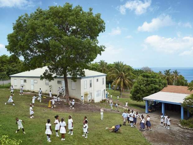 St. Agustine Roman Catholic School, Палм Луп, Монтсеррат дети, игровые площадки, мир, путешествия, страны
